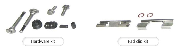Hardware kit,  Pad clip kit